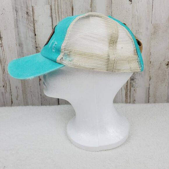 Flex It Pink Club Women Who Move Mountains Cap Teal OSFM - Picture 3 of 8